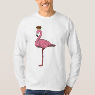 T-shirt Flamant rose avec muffin
