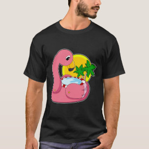 T-shirt Flamant rose avec piscine