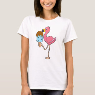 T-shirt Flamant rose avec Popsicle