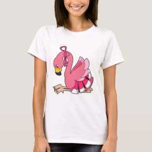 T-shirt Flamant rose avec ruban