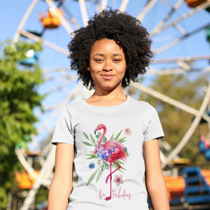 T-shirt Flamant rose "Be Fabulous"