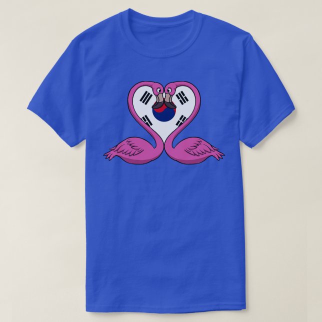 T-shirt Flamant rose Corée du Sud (Design devant)