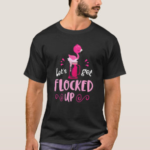 T-shirt Flamant rose De Bière Rose Font Fête