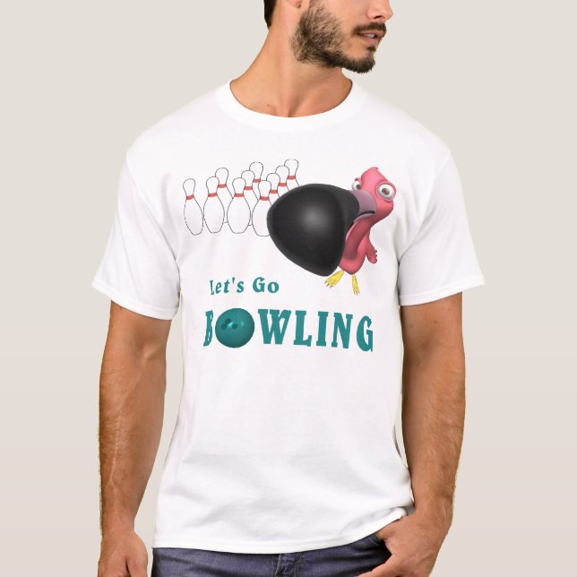 T-shirt Flamant rose de bowling (Devant)