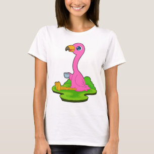 T-shirt Flamant rose de café Mug