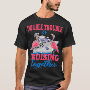 T-shirt Flamant rose de croisière bateau de croisière Love