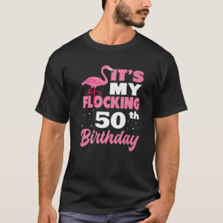T-shirt Flamant rose De Fête Du 50E Anniversaire