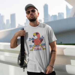 T-shirt Flamant rose de l'heure d'été