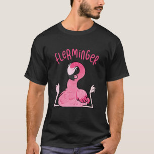T-shirt Flamant rose Derpy Flerminer animal mignon animal 