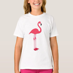 T-shirt Flamant Rose Enfants Blanc