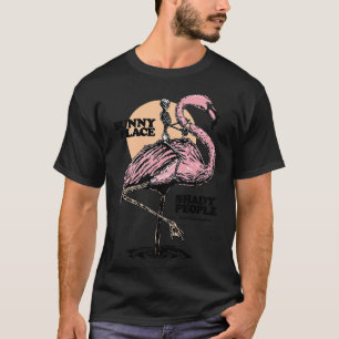 T-shirt Flamant rose Ensoleillé Lieu Ombragé
