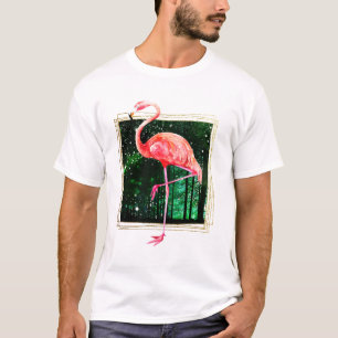 T-shirt Flamant rose Forêt Magique