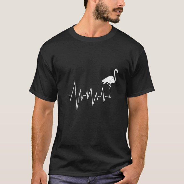 T-shirt Flamant rose Heartbeat Bird (Devant)