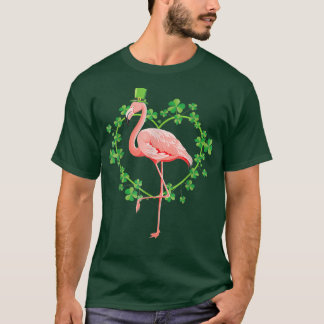 T-shirt Flamant rose irlandais Green Saint Patrick Day 202