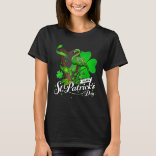 T-shirt Flamant rose irlandais Vert migre St Patrick Shamr