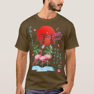 T-shirt Flamant rose japonais Anime Otaku Lover Coco & Sak