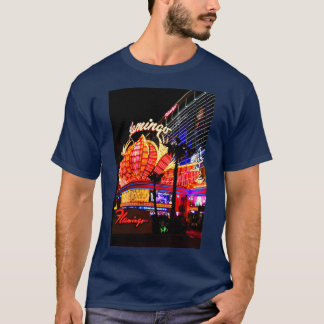 T-shirt Flamant rose Las Vegas Hotel Neon Signes America