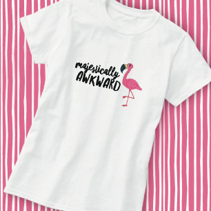 T-shirt Flamant rose Majestiquement Awkward