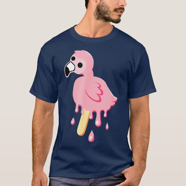 T-shirt Flamant rose Merch mrflimflam Bird Popsicle (Devant)