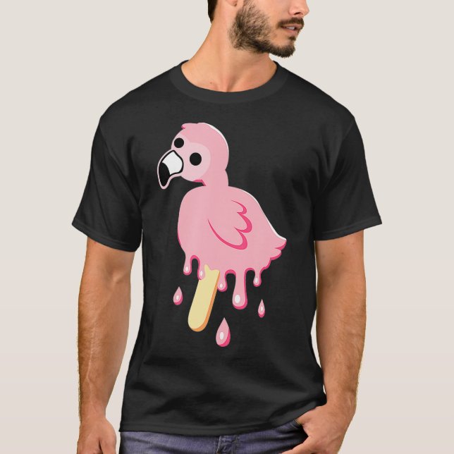 T-shirt Flamant rose Merch mrflimflam Bird Popsicle (2) (Devant)