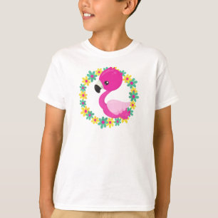 T-shirt Flamant rose mignon, Flamant rose bébé, Oiseau, Fl