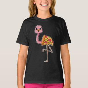 T-shirt Flamant rose Pizza