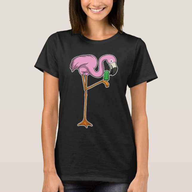 T-shirt Flamant rose Popsicle (Devant)