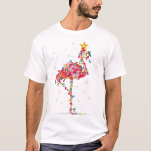 T-shirt Flamant rose Reindeer Casquette Père Noël Noël L