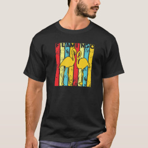 T-shirt Flamant rose Rétro vintage Pour Hommes Femmes Enfa