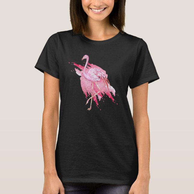 T-shirt Flamant rose rose animal exotique Flamant rose tro (Devant)