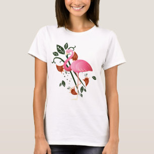 T-shirt Flamant rose rose féminin printemps été