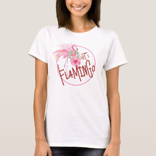 T-shirt Flamant rose rose Tropical Party T Shirt