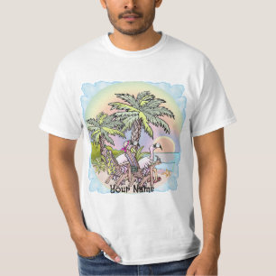 T-shirt Flamant rose Sunset Beach