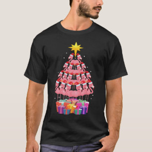 T-shirt Flamant rose Vilain arbre de Noël Drôle cadeau