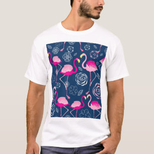 T-shirt Flamants roses roses : Graphic Dark Motif