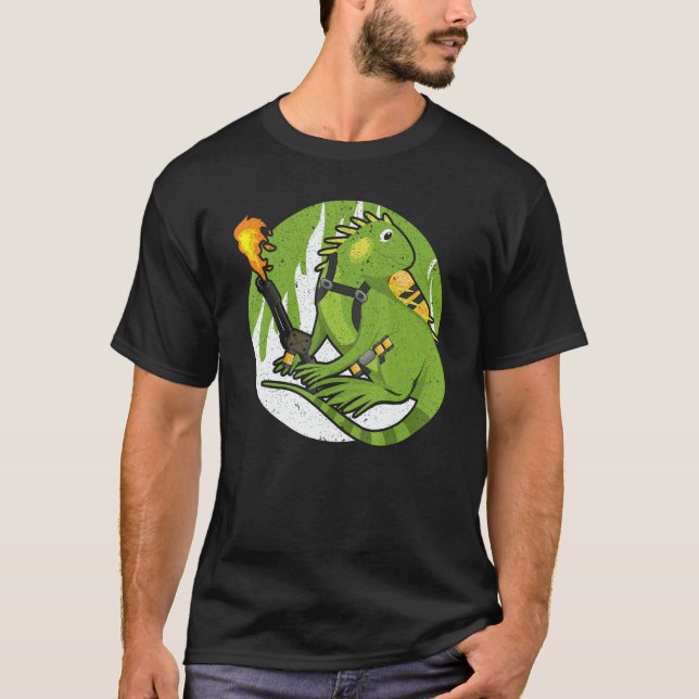 T-shirt Flame Thrower  Flamethrower Hot Burn Dragon (Devant)