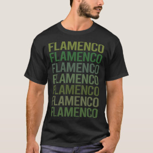 T-shirt Flamenco de texte vert