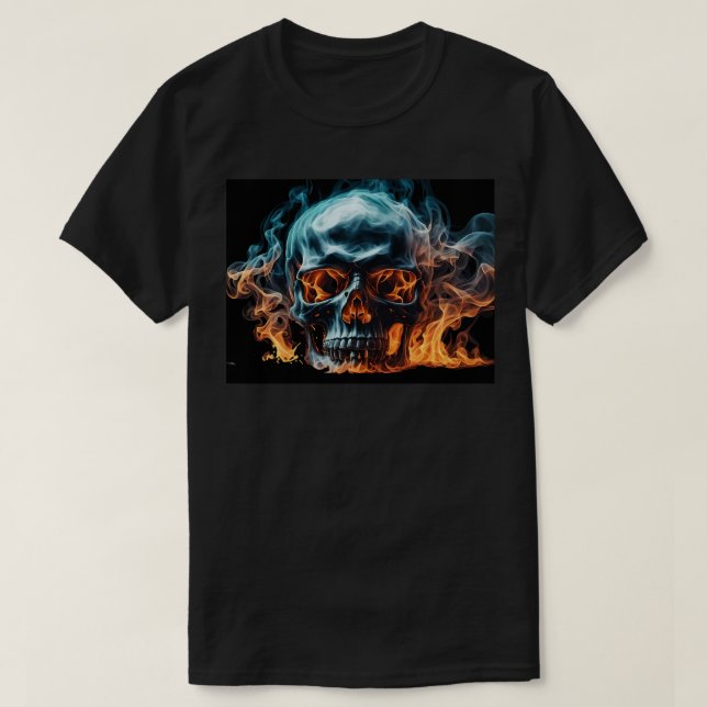 T-shirt Flames crâne (Design devant)