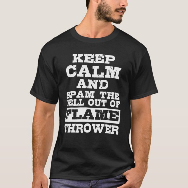 T-shirt Flamethrower Pyrotechnie Flaming Flamethro (Devant)