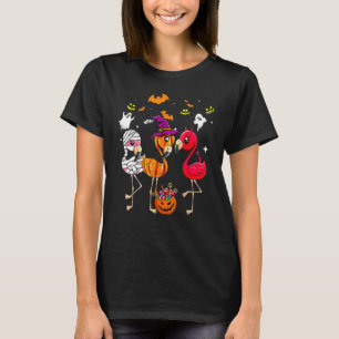 T-shirt Flamingo Halloween Flamingoween Sorcière Vampire M
