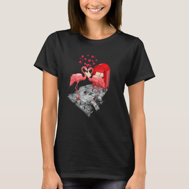 T-shirt Flamingo Is My Valentine Flamingo Valentine's Day (Devant)