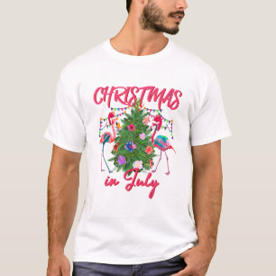 T-shirt Flamingo Noël Tropical