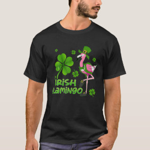 T-shirt Flamingo Saint-Patrick Femme Irlandais Flamingo