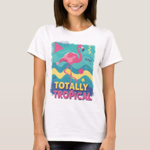 T-shirt Flamingo Tropical Rétro des Années 80
