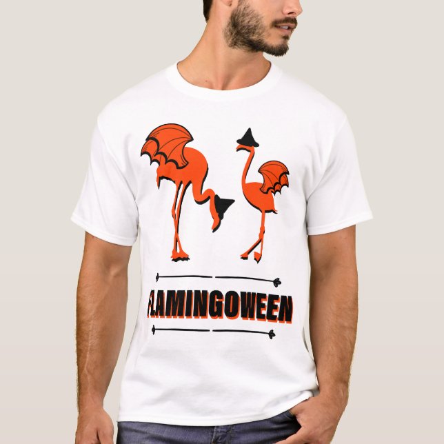 T-shirt Flamingoween - Halloween (Devant)