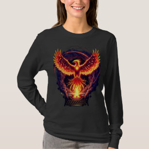 T-shirt Flamme Phoenix se lèvent de la machine à écrire