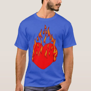 T-shirt Flammes du coeur amour feu couple valentines jour 