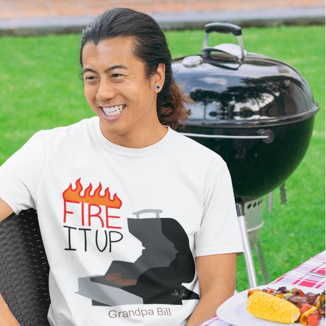 T-shirt Flammes & Grill Incendie Personnalisé (Créateur téléchargé)