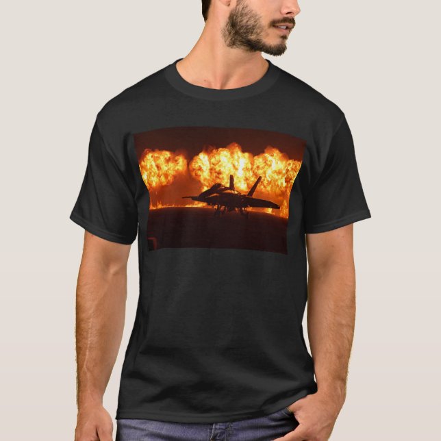 T-shirt Flammes Jet Fighter (Devant)