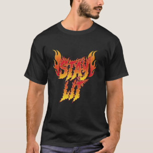 T-shirt Flammes Restées Allumées Inspirational Pompiers 